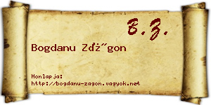 Bogdanu Zágon névjegykártya